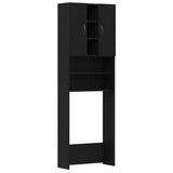 Washing Machine Cabinet Black Oak 64x25.5x190 cm 862065