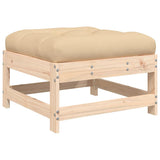 3 Piece Garden Lounge Set with Cushions Solid Wood 825597