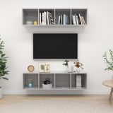 Wall-mounted TV Cabinets 2 pcs Concrete Grey Engineered Wood 3079785