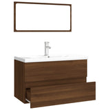 Bathroom Furniture Set Brown Oak Engineered Wood 3120350