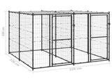 Outdoor Dog Kennel Steel with Roof 4.84 m 3082249