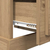 Bedside Cabinet with Drawer 2 pcs Artisan Oak 39 x 39 x 47.5 cm 881331