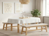 Table Cloth 5 pcs Oval White 160 x 220 cm Polyester 42040287