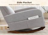 Corduroy Rocking Armchair - Grey T3398P424877