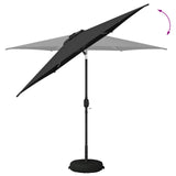 Garden Parasol with LED Lights and Base 270 x 270 cm Polyester 42036260