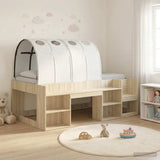 Kids'High Bed Frame with Storage 3 pcs Sonoma Oak and white 3423605