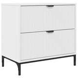 Bedside Table White 63.5 x 36 x 61 cm Engineered wood 883464