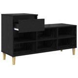 Shoe Cabinet Black Oak 102 x 36 x 60 cm Engineered Wood 881035
