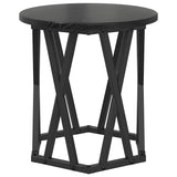 Side Table 2 pcs Black Oak Engineered Wood and Steel 868243