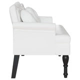 Chesterfield Bench White 120.5 x 65 x 75 cm Faux Leather 42019285