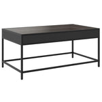 ZNTS Coffee Table with Infinity LED Black 90x50x41 cm 847687