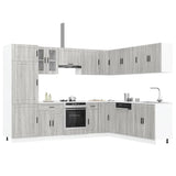 14 Piece Kitchen Cabinet Set Porto Grey Sonoma Engineered Wood 3314997