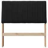 Upholstered Headboard Black 90 cm Solid Pine Wood 879416
