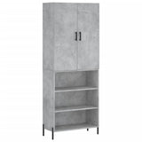 Highboard Concrete Grey 69.5x34x180 cm Engineered Wood 3196079