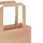 ZNTS Paper Bags 250 pcs with Handles Brown 18x8x22 cm 4101810