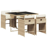 Garden Dining Set Beige, Black, Cream White 3211078