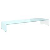 TV Stand/Monitor Riser Glass Green 100x30x13 cm 244147