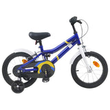 Kids Bike 12 Inches for 2-4 Years Old Blue White 42009407