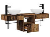 Bathroom Furniture Set 3 pcs Old Wood Engineered Wood 3405595
