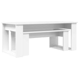 Coffee Table Set 2 pcs White Engineered Wood 8000132