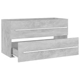 ZNTS 2 Piece Bathroom Furniture Set Concrete Grey Engineered Wood 804849