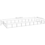 Dog Kennel Silver 36 m Steel 3082155