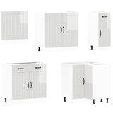 11 Piece Kitchen Cabinet Set "Lucca" Gloss White Engineered Wood 3314923