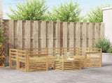 Outdoor Sofa Set 7 pcs White Solid Acacia Wood 3391459
