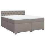 Box Spring Bed with Mattress Taupe 180x200 cm Fabric 3285978