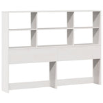 Bookcase Bed without Mattress White 160x200cm Solid Wood Pine 3322398