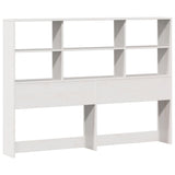 Bookcase Bed without Mattress White 160x200cm Solid Wood Pine 3322398
