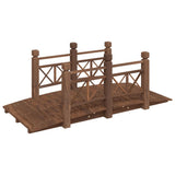 Garden Bridge with Railings 150x67x56cm Solid Wood Spruce 363360