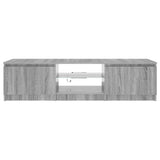 TV Cabinet with LED Lights Grey Sonoma 140x40x36 cm 822682