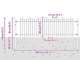 Spike Arch Fence DRONTEN Black 42030091