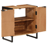 Bathroom Cabinet 55x35x60 cm Solid Wood Acacia and Iron 372747