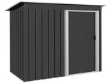 5 x 3ft Garden Storage Shed with Sliding Door and Sloped Roof Outdoor Equipment Tool, Black T3398P314704