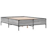 Bed Frame without Mattress Grey Sonoma 150x200 cm King Size 3279795