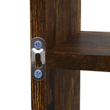 Wall Display Shelf 8 Compartments Smoked Oak 342592