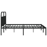Bed Frame Black Powder-Coated Steel 200x200cm Bed Frame 353642