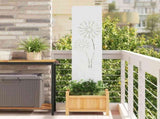 Garden Privacy Screen White 32 x 140 cm Cold-rolled steel 876232