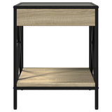 Bedside Table with Infinity LED Sonoma Oak 40x40x49 cm 3284097