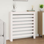 ZNTS Radiator Cover White 79.5x19x84 cm Solid Wood Pine 822592