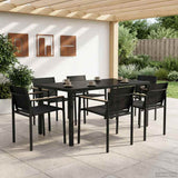 Outdoor Furniture Set 7 pcs Black and Anthracite Textilene 3422889