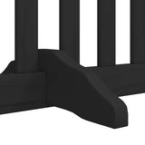 Dog Gate with Door Foldable 6 Panels Black 480 cm Poplar Wood 3155685