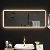 LED Bathroom Mirror Transparent 100 x 40 cm Tempered Glass 42045822