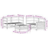 5 Piece Garden Sofa Set Solid Wood Douglas Fir 3250814