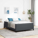 Bed Frame with Mattress Dark Grey 140 x 200 cm Fabric 3399126