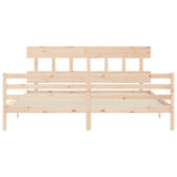 Bed Frame without Mattress Super King Size Solid Wood 3195171