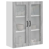Wall Glass Cabinet PORTO Grey Sonoma 80 x 31 x 100 cm 885511