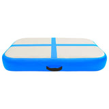 Inflatable Gymnastics Mat with Pump 60x100x10 cm PVC Blue 92650